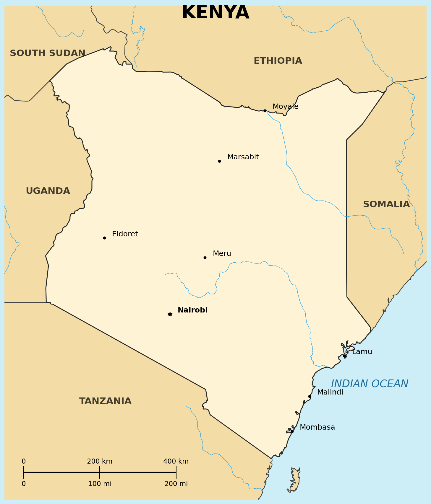 Map of Kenya
