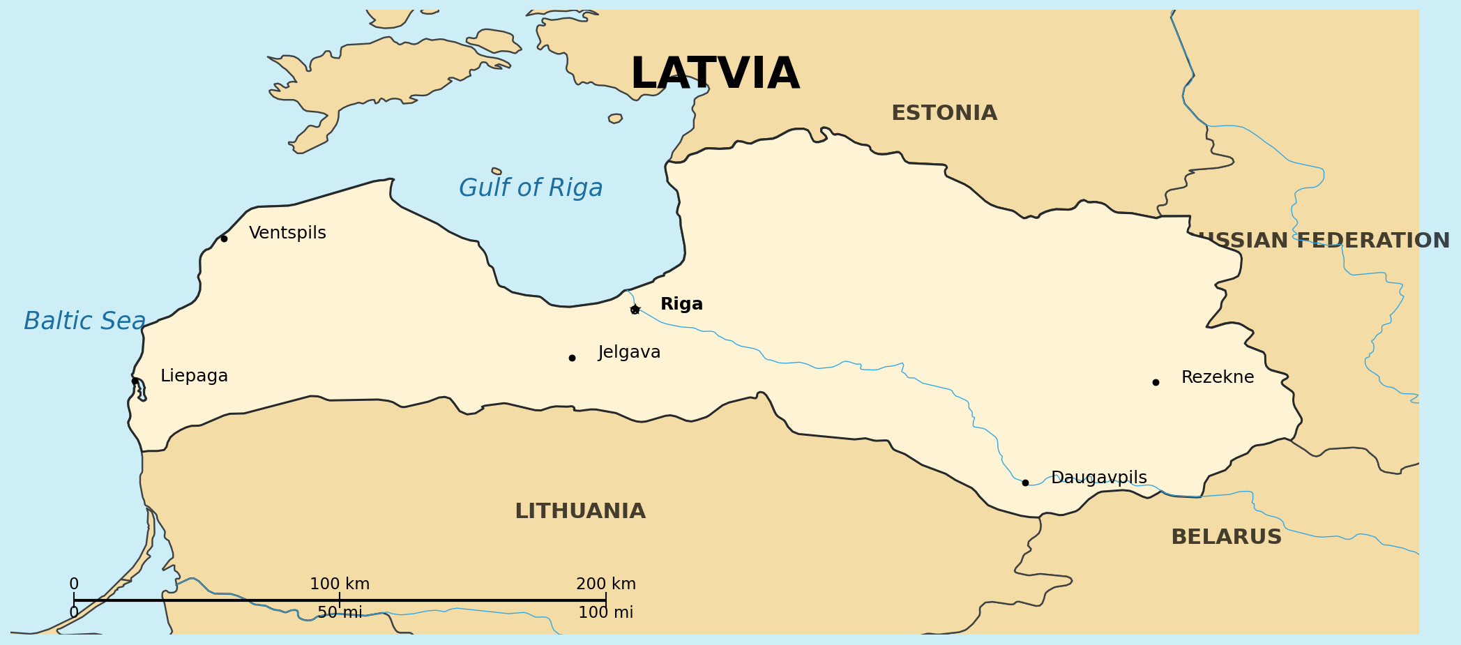 Map of Latvia