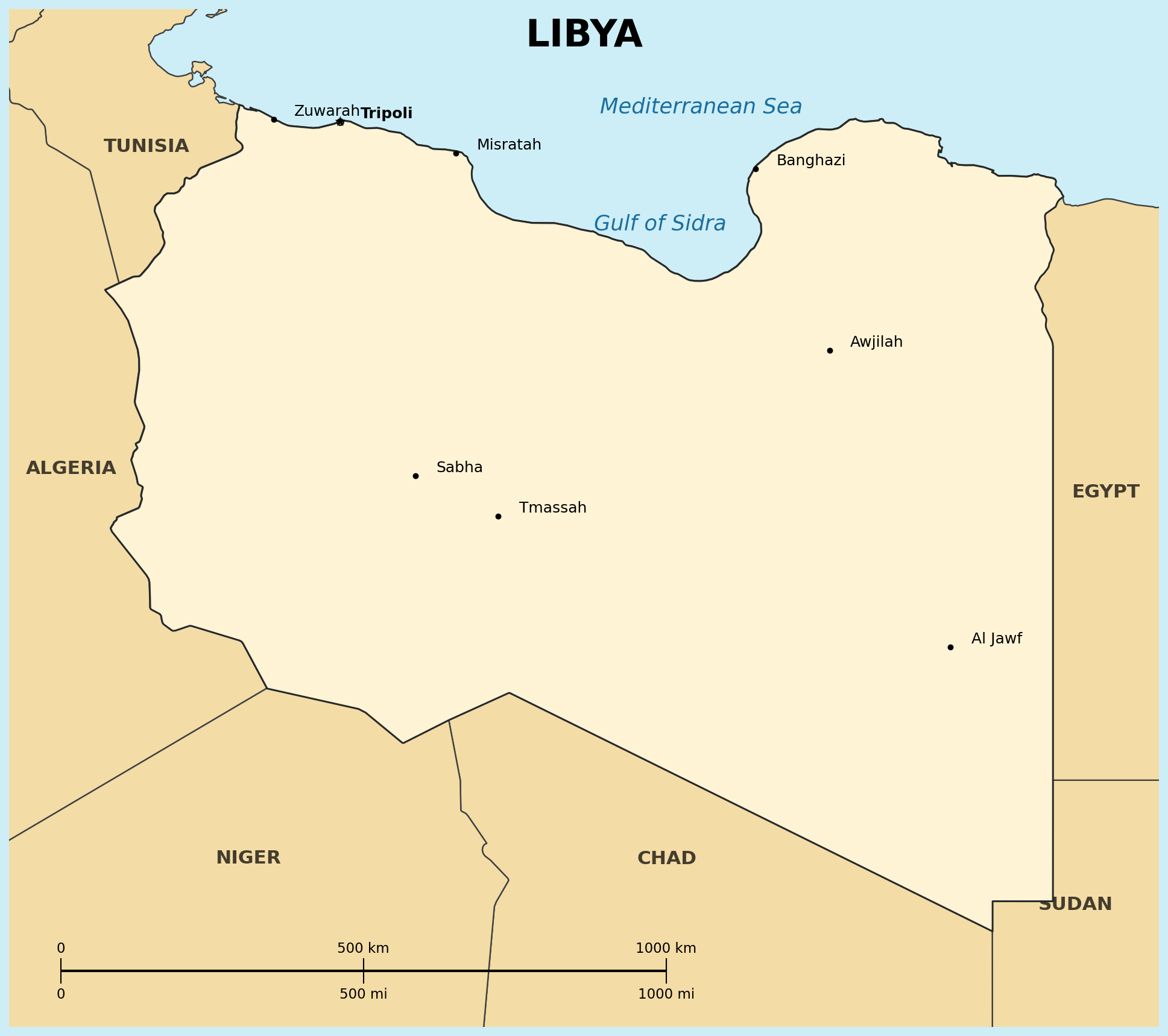 Map of Libya