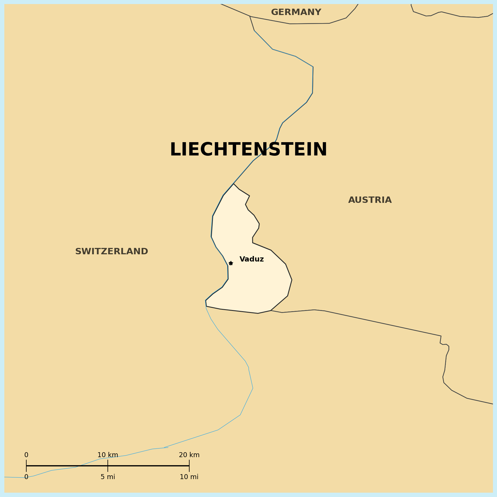 Map of Liechtenstein