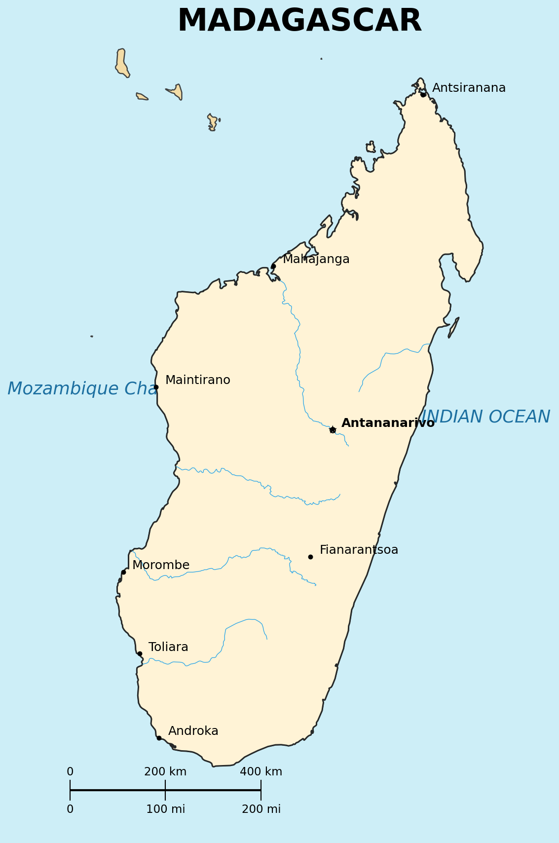 Map of Madagascar
