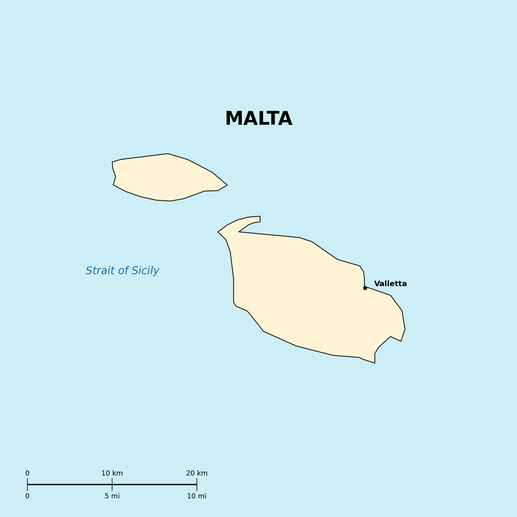Map of Malta