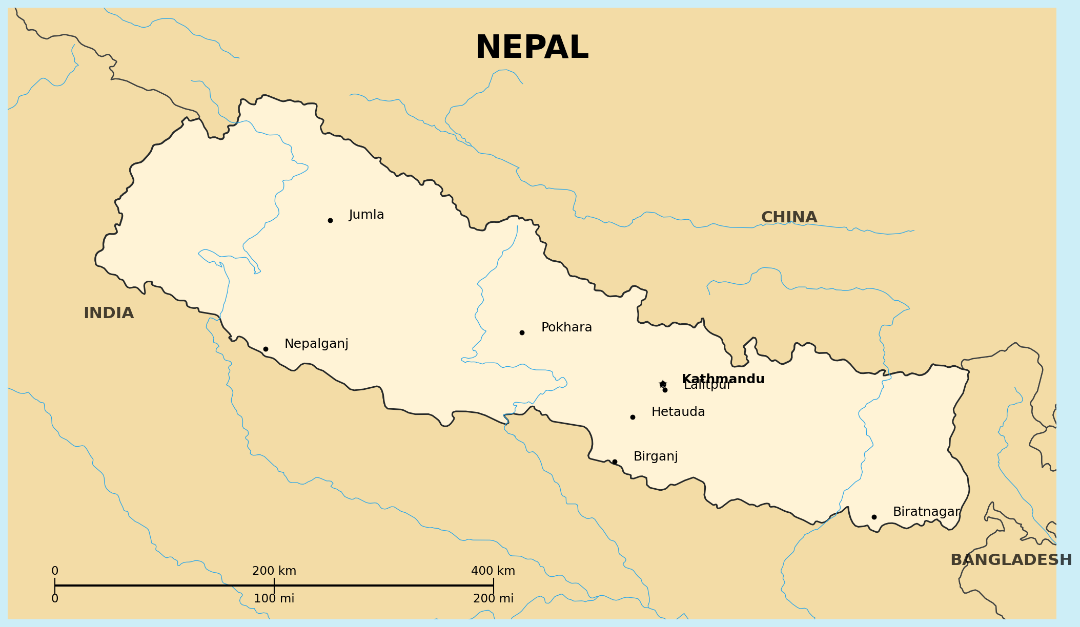 Map of Nepal