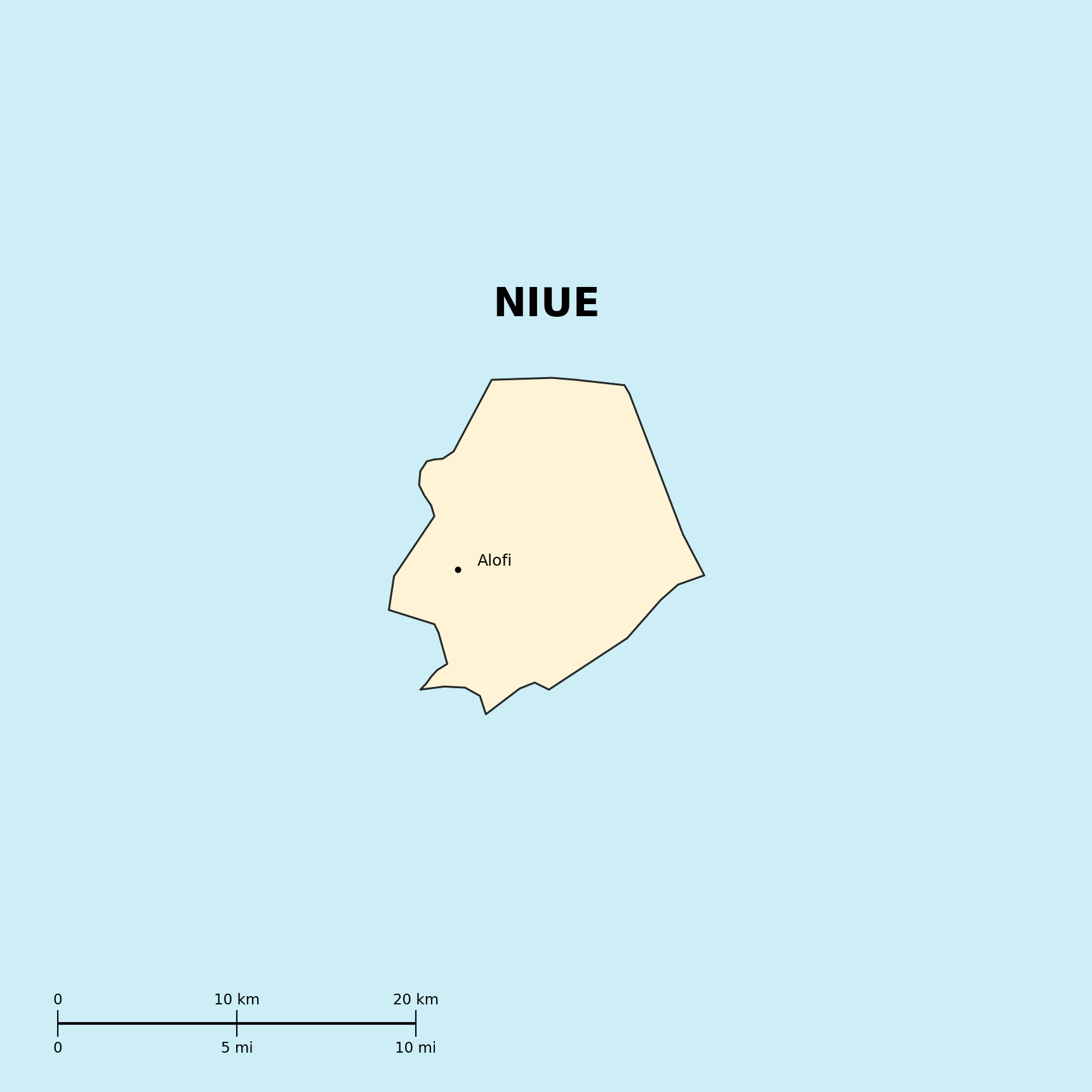 Map of Niue (New Zealand)