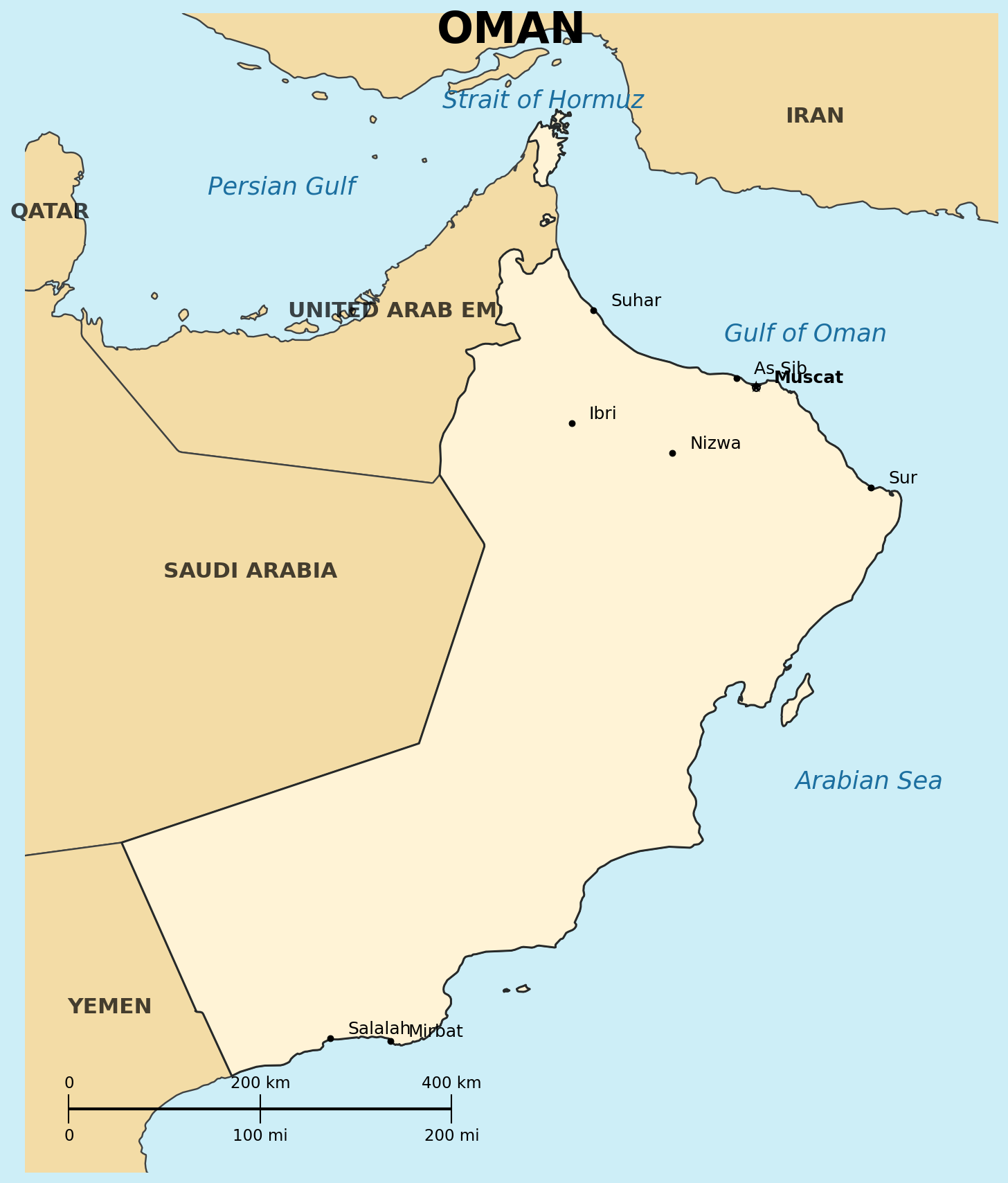 Map of Oman