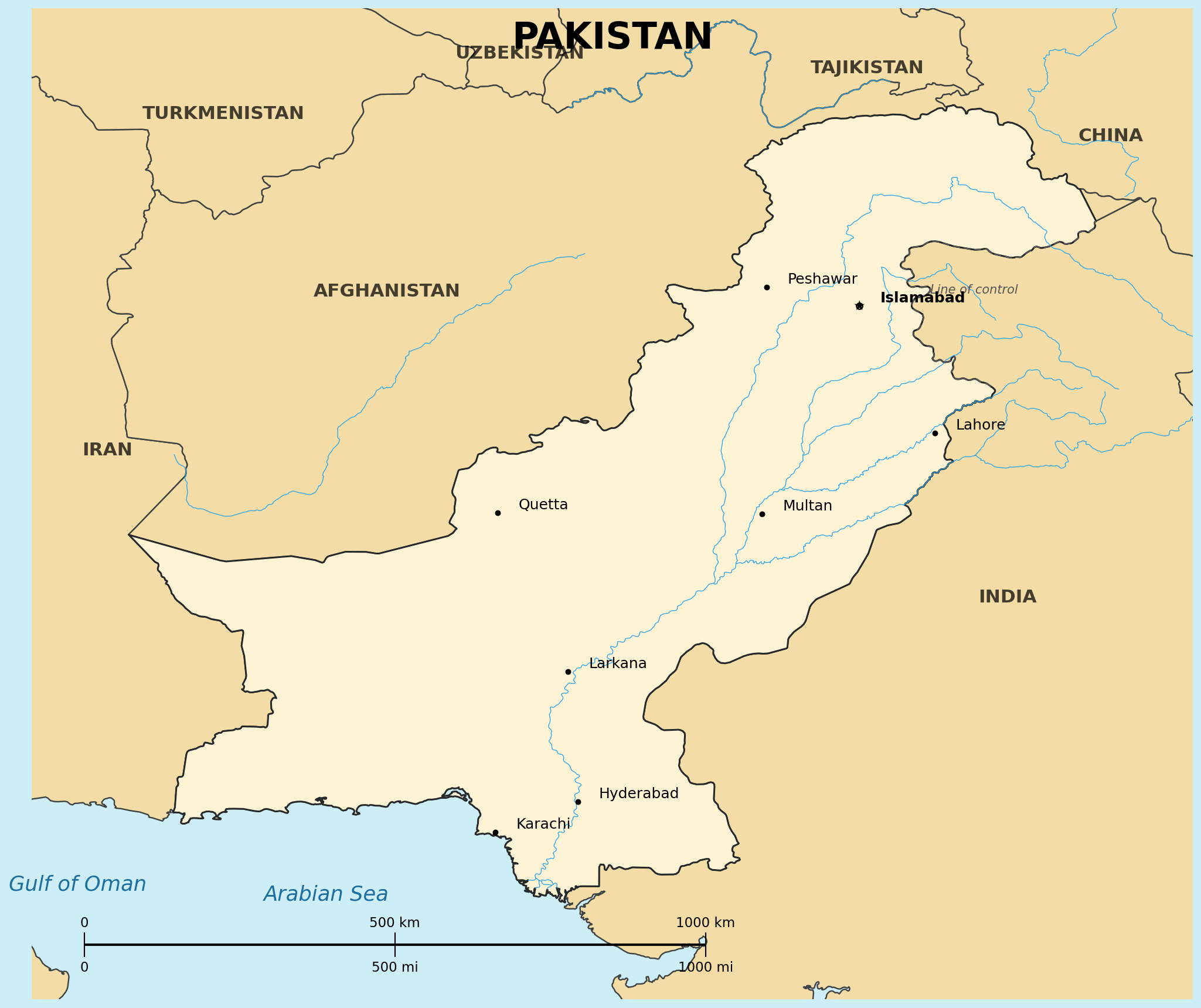 Map of Pakistan