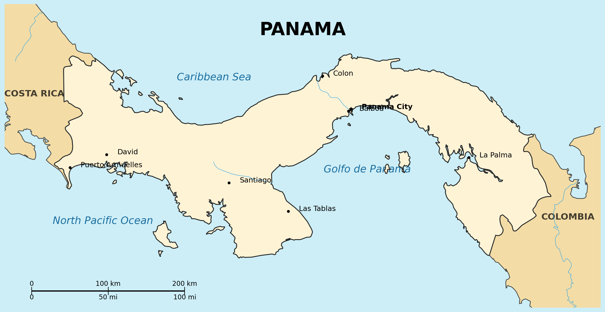 Map of Panama