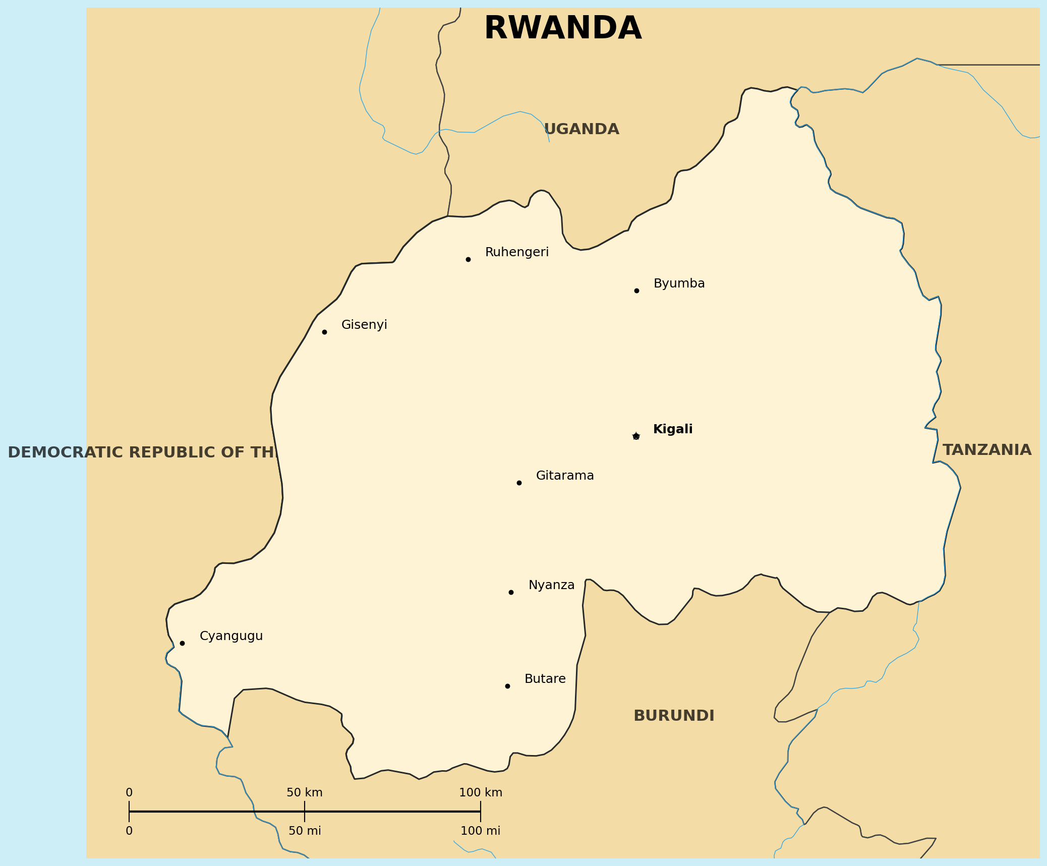 Map of Rwanda