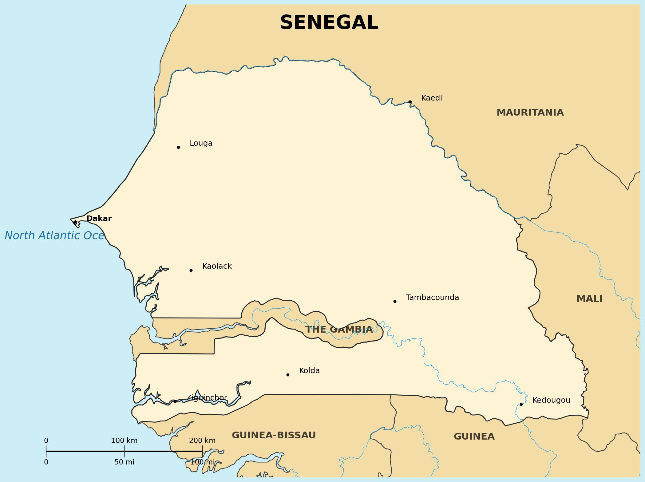 Map of Senegal