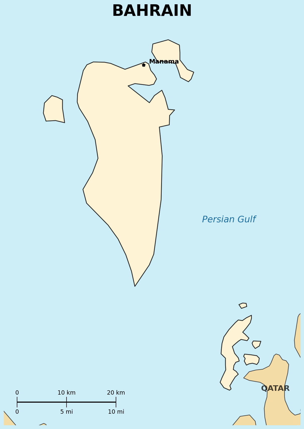 Map of Bahrain