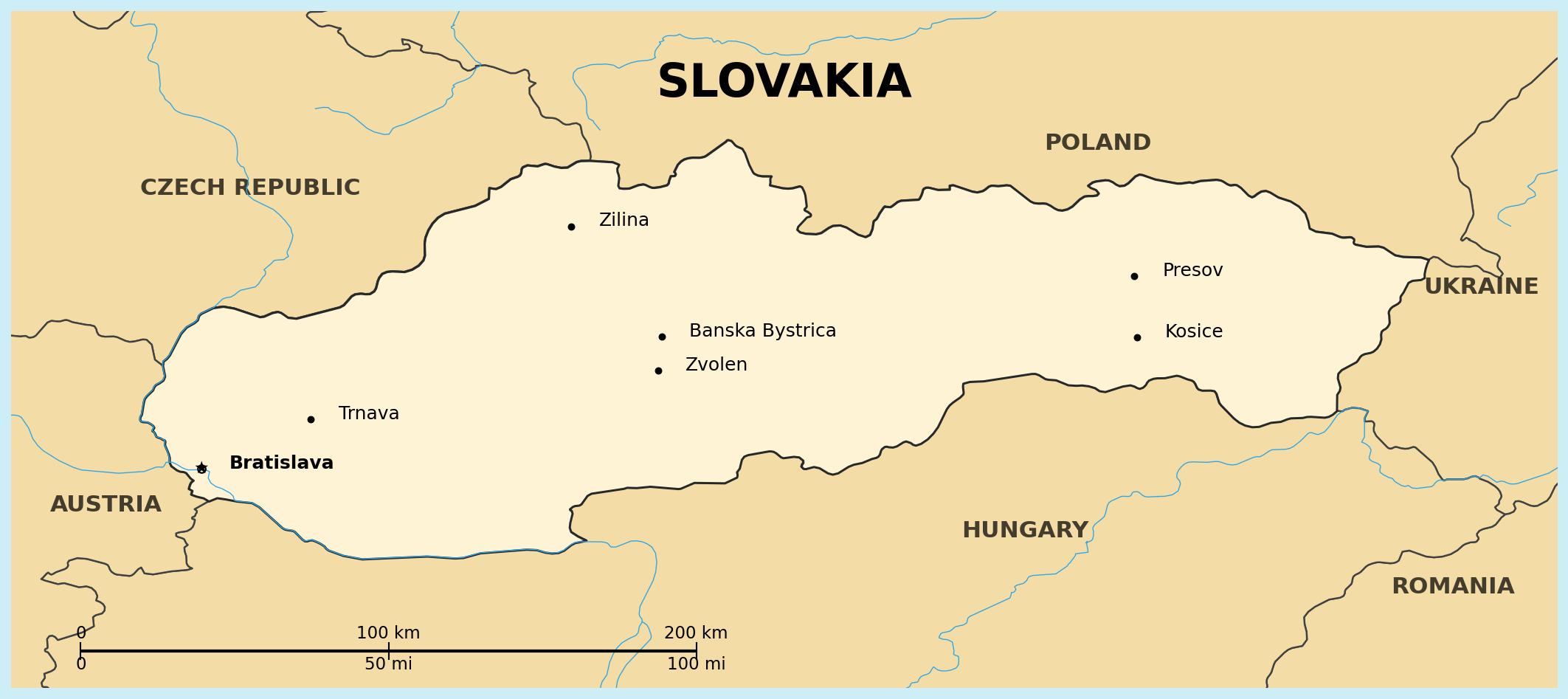 Map of Slovakia