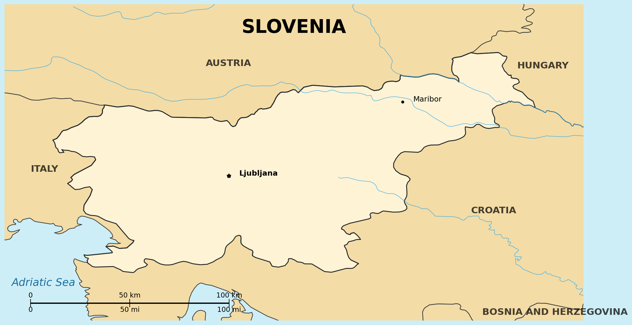 Map of Slovenia