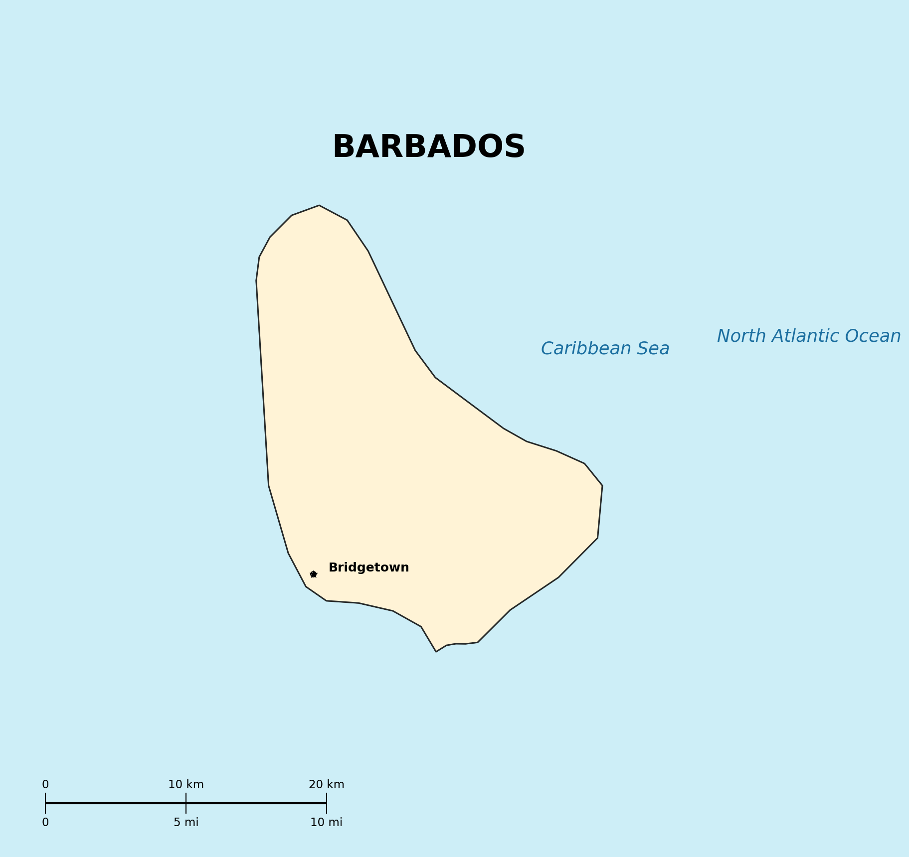 Map of Barbados
