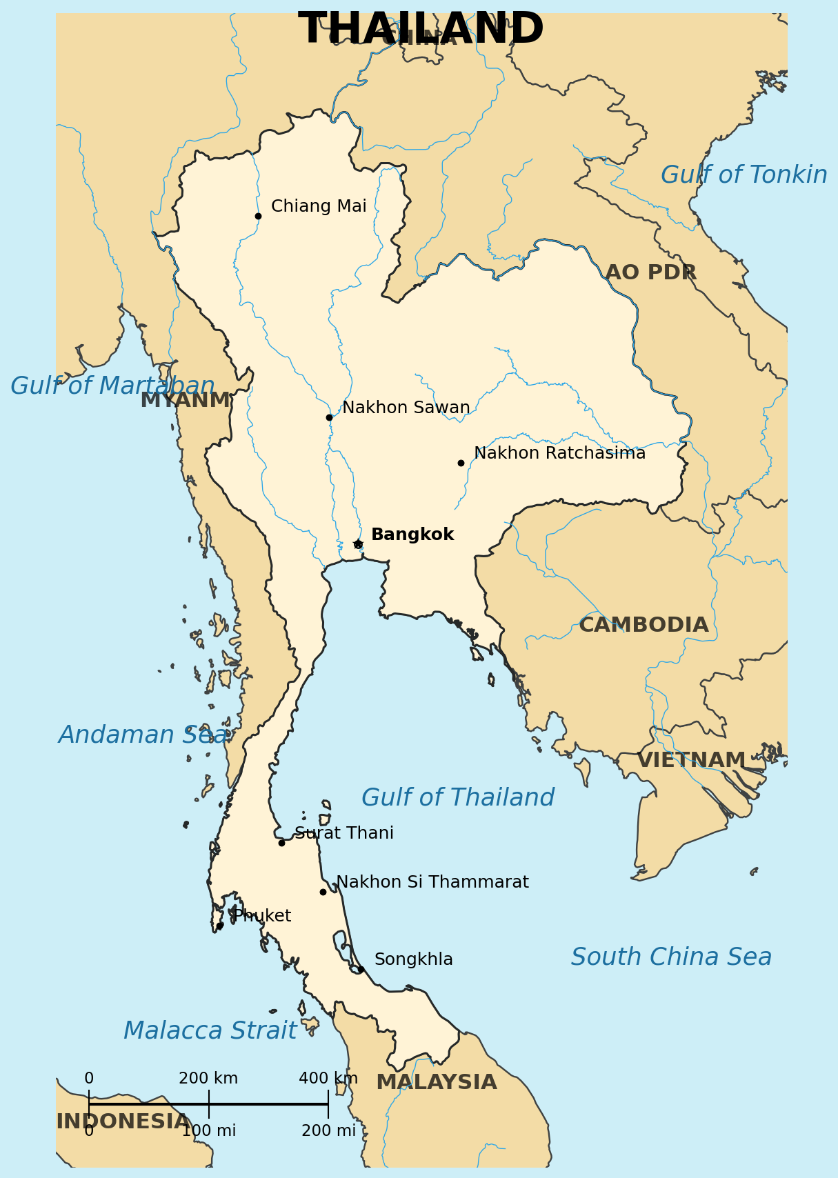 Map of Thailand