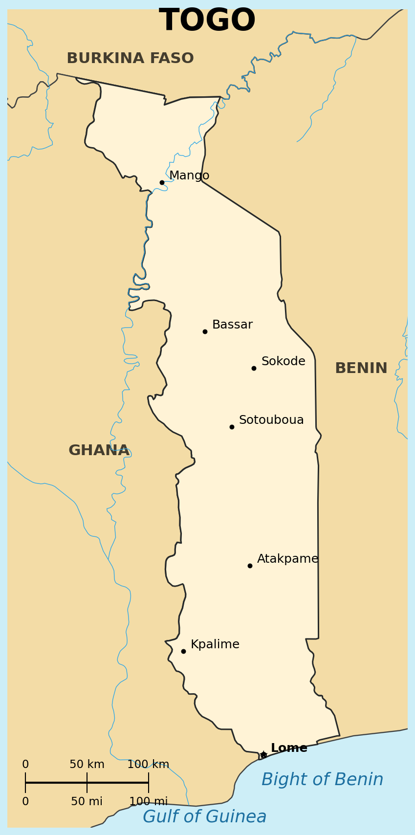Map of Togo