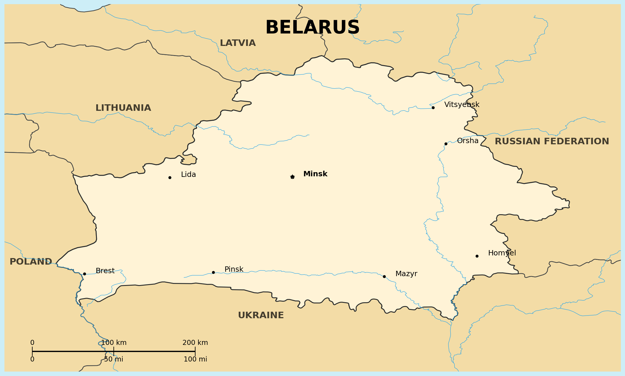 Map of Belarus