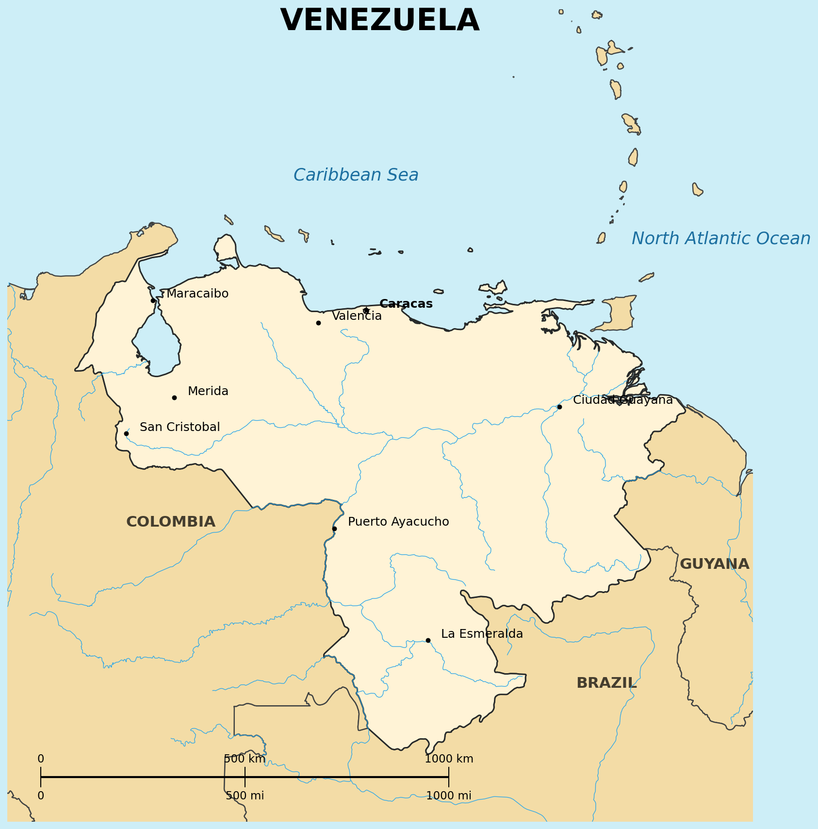 Map of Venezuela