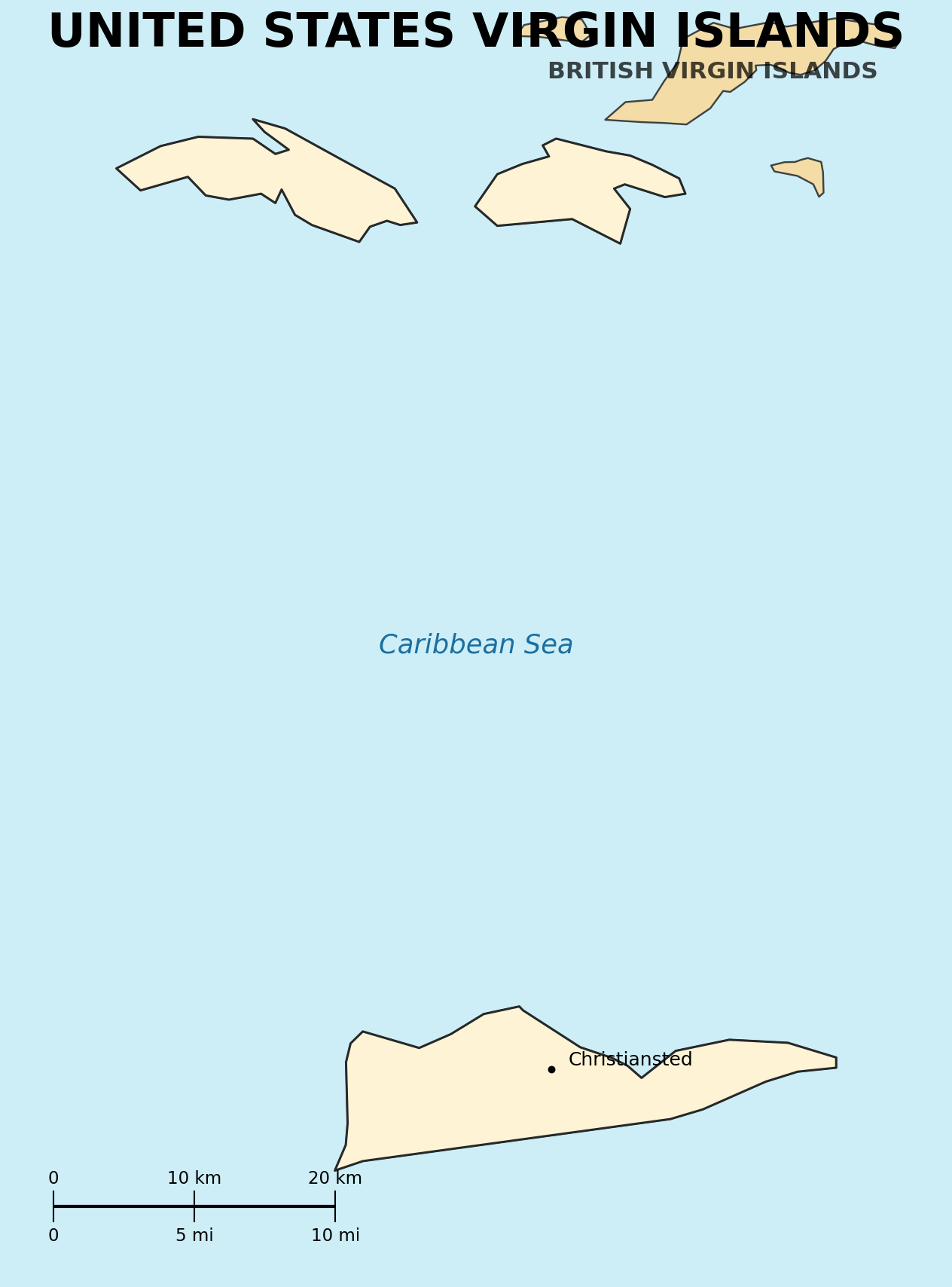 Map of Virgin Islands (U.S.)