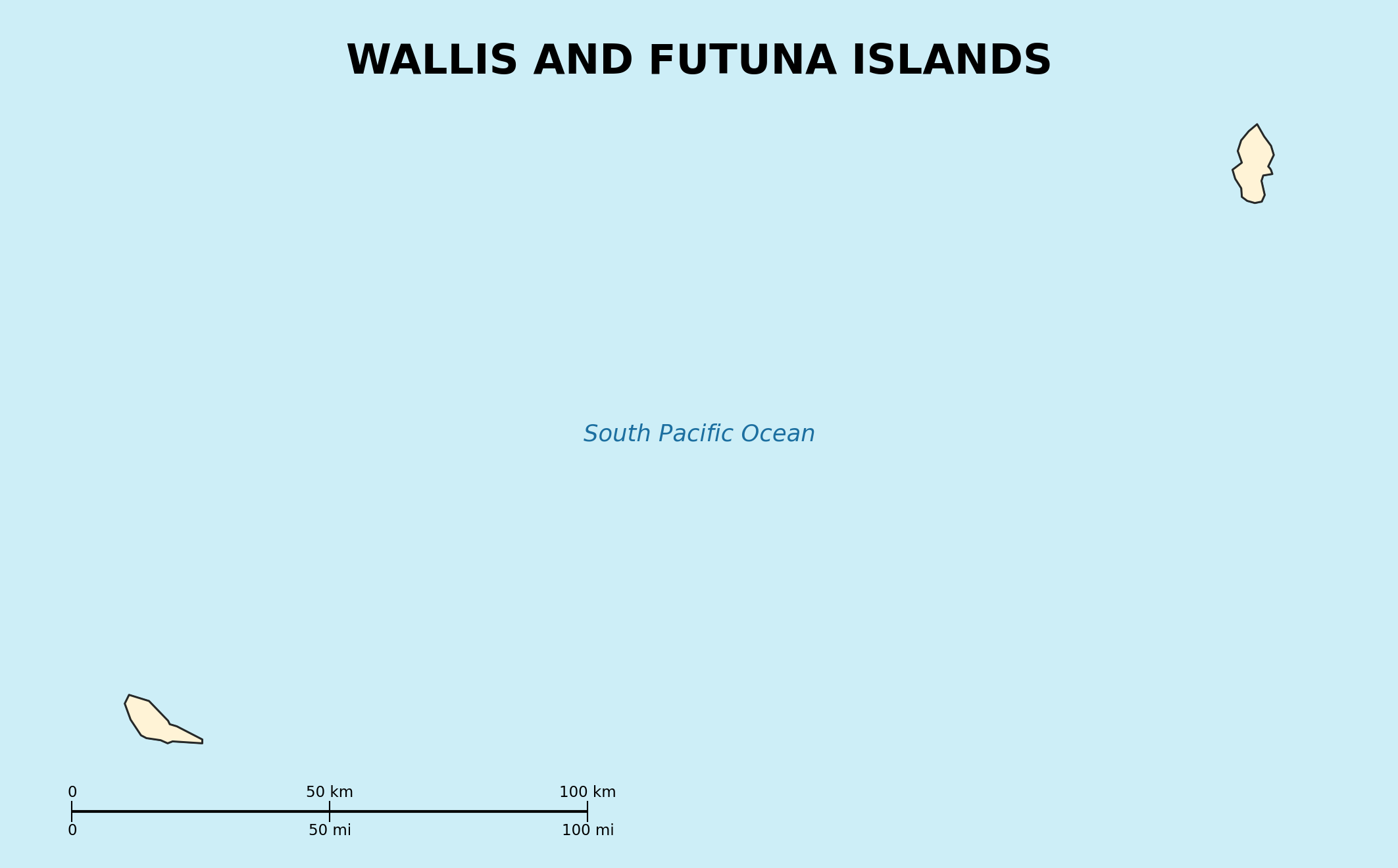 Map of Wallis and Futuna Islands
