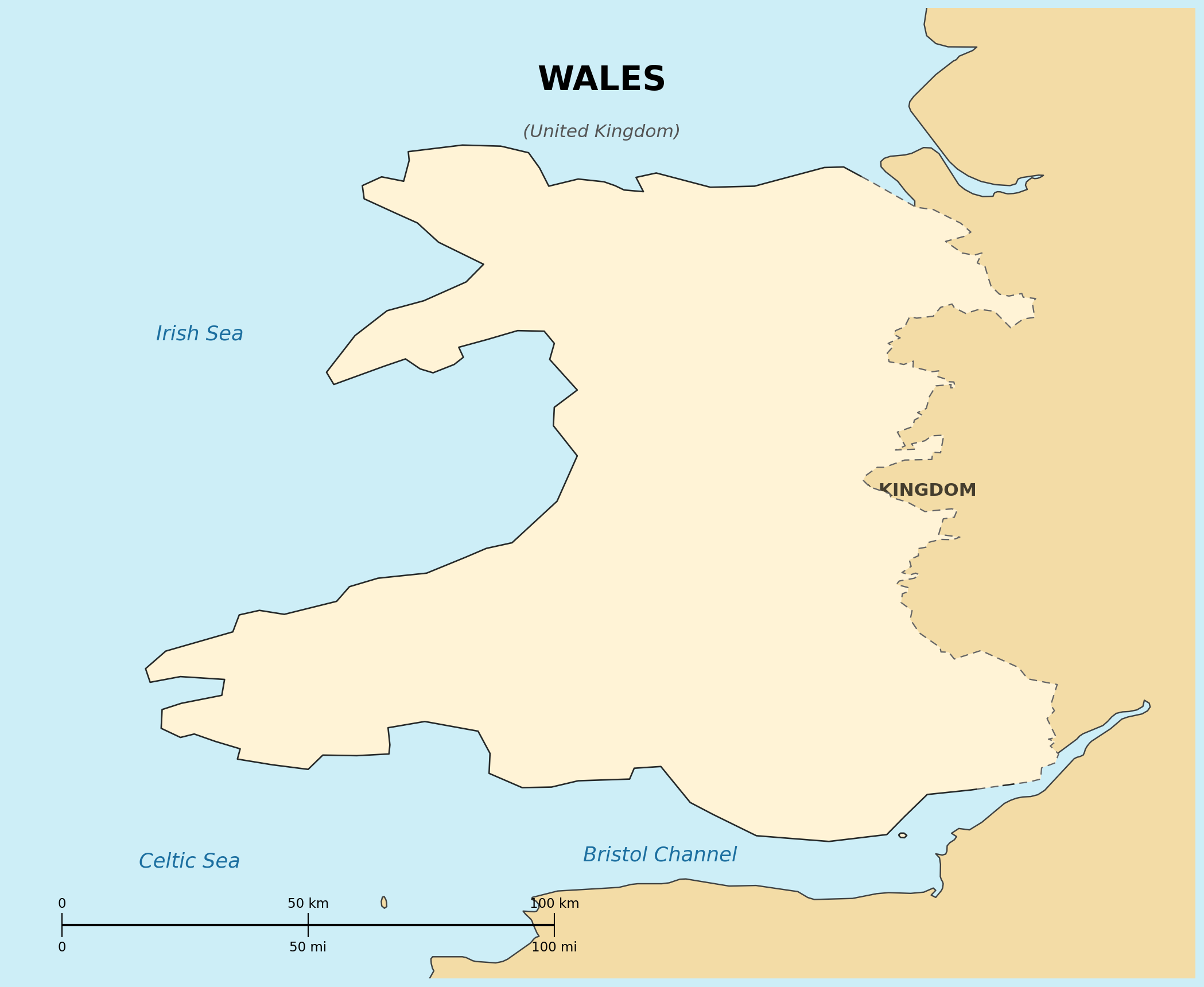 Map of Wales