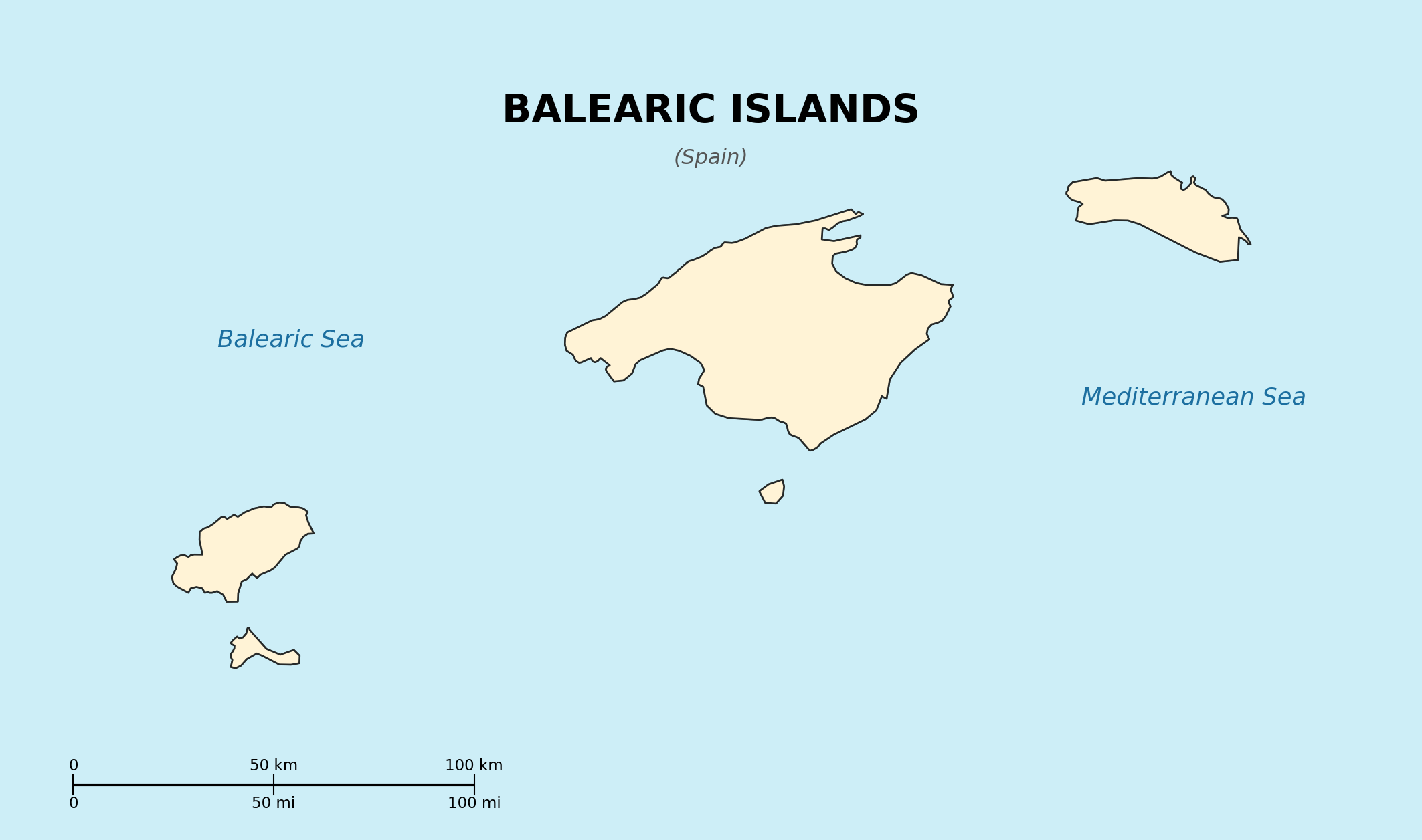 Map of Balearic Islands