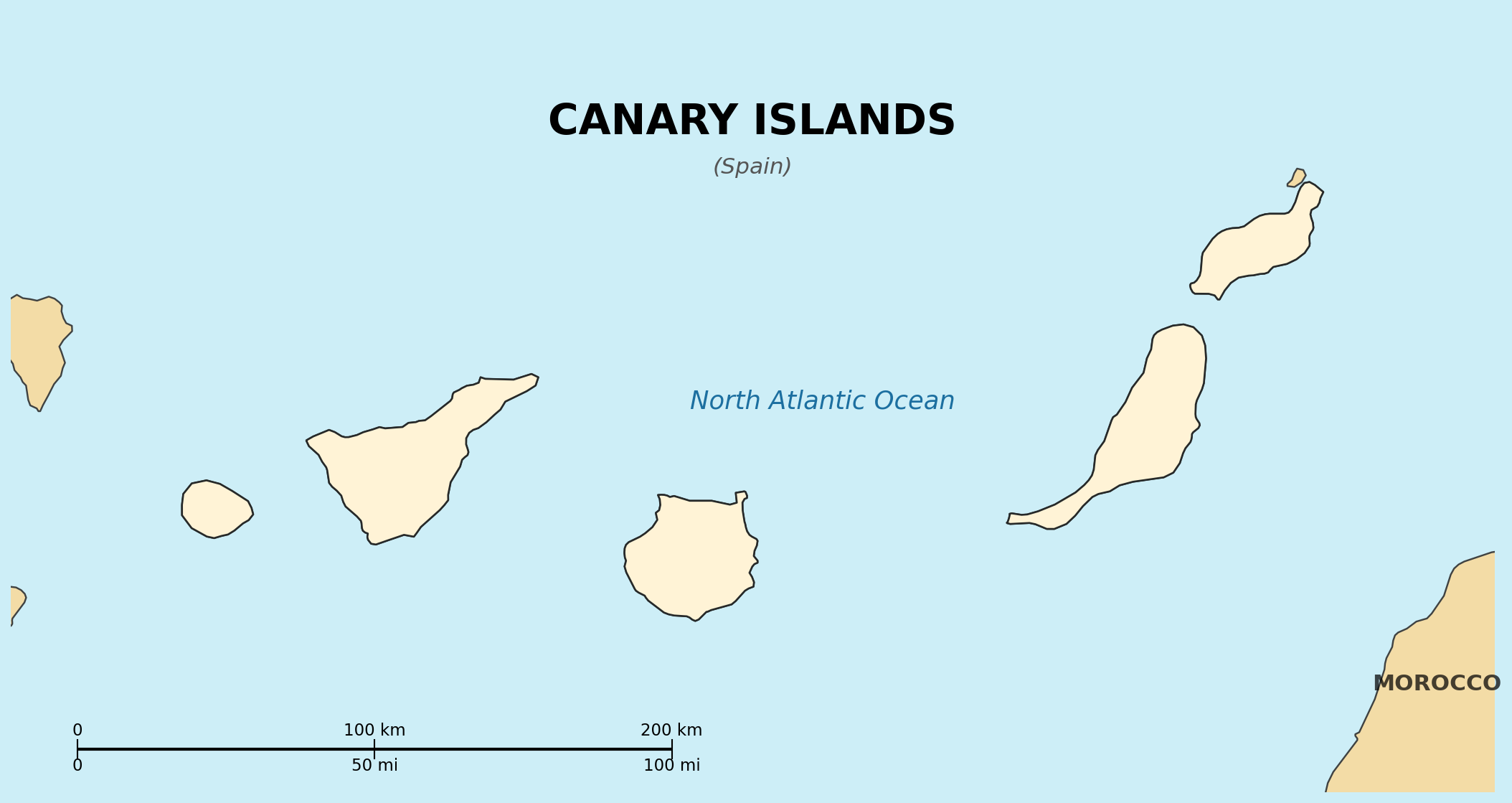 Map of Canary Islands