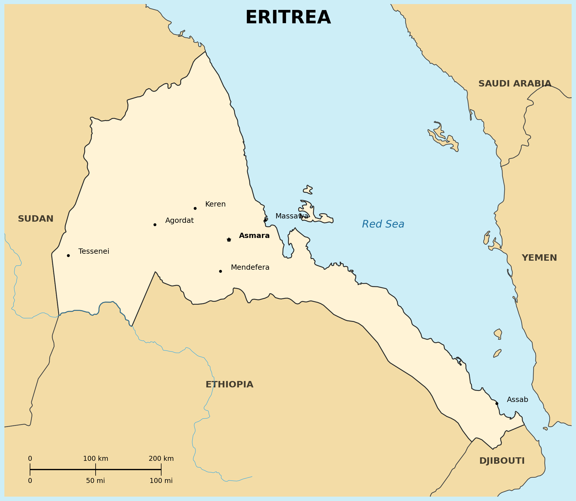 Map of Eritrea