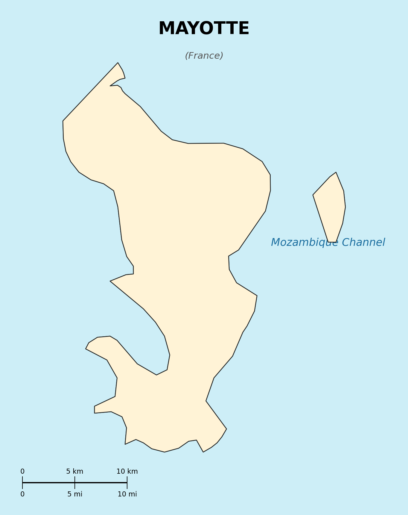 Map of Mayotte (French)