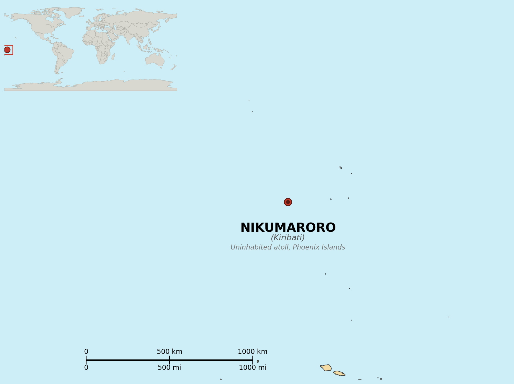 Map of Nikumaroro (Gardner Island)