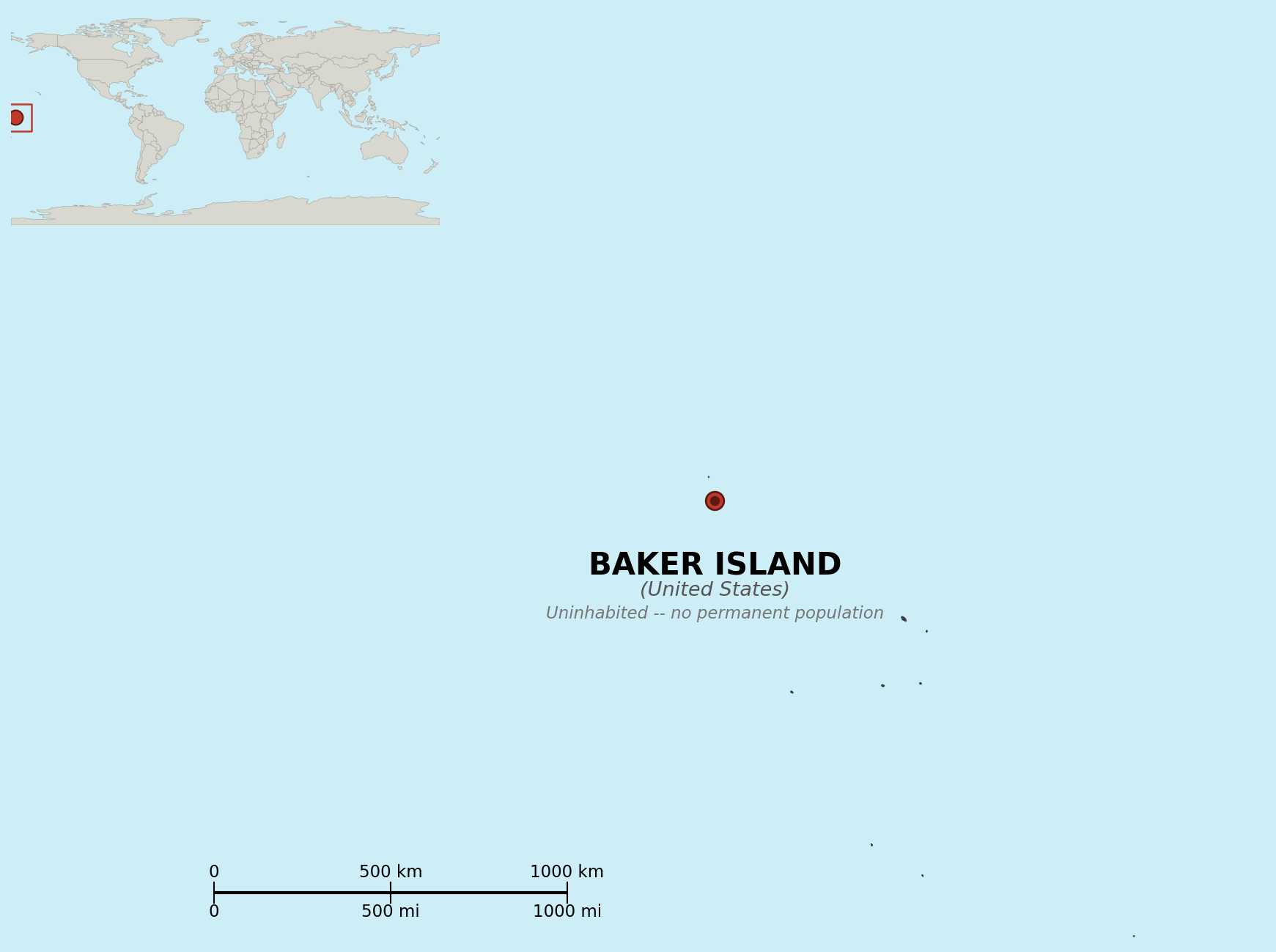Map of Baker Island