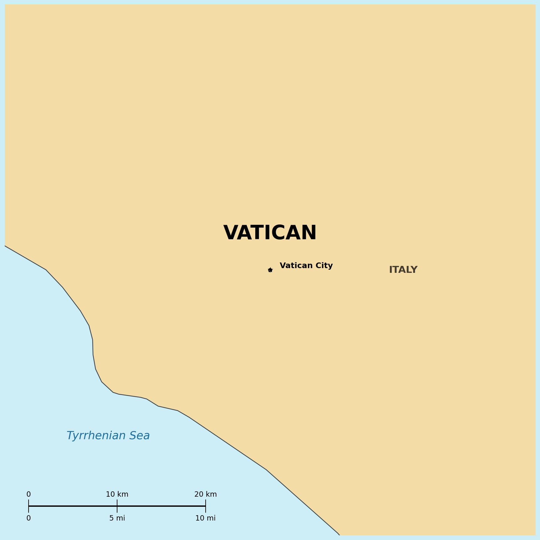 Map of Holy See (Vatican City)