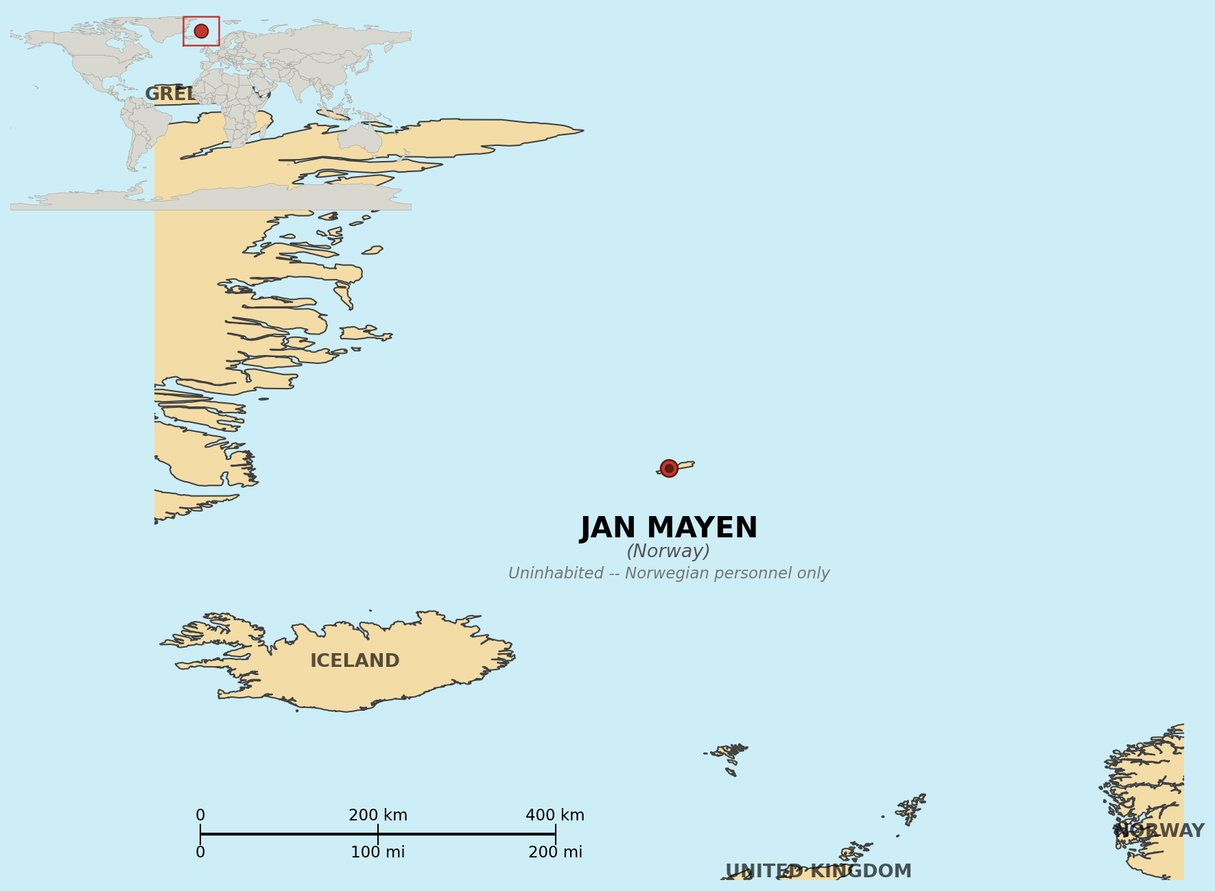 Map of Jan Mayen