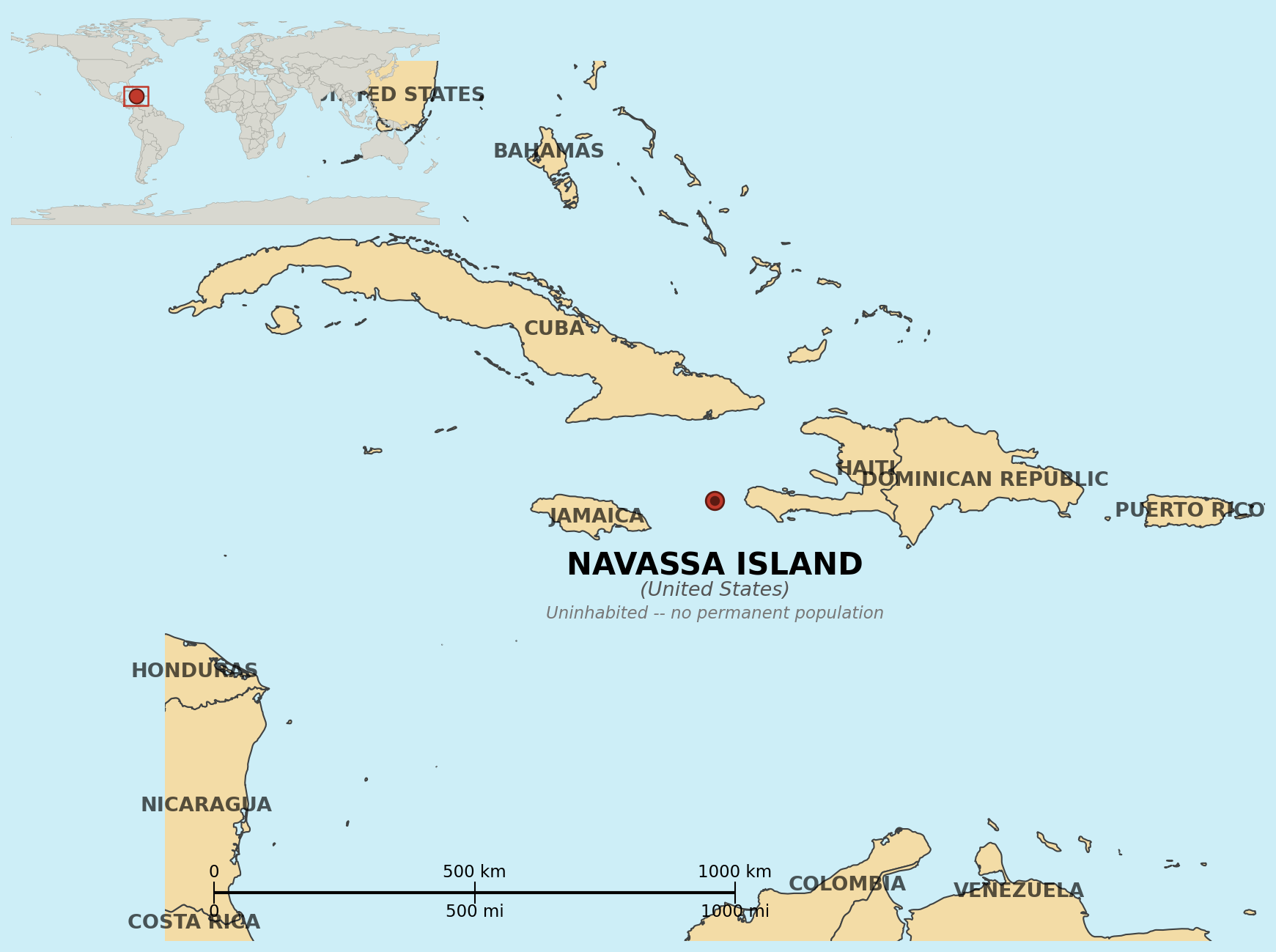 Map of Navassa Island