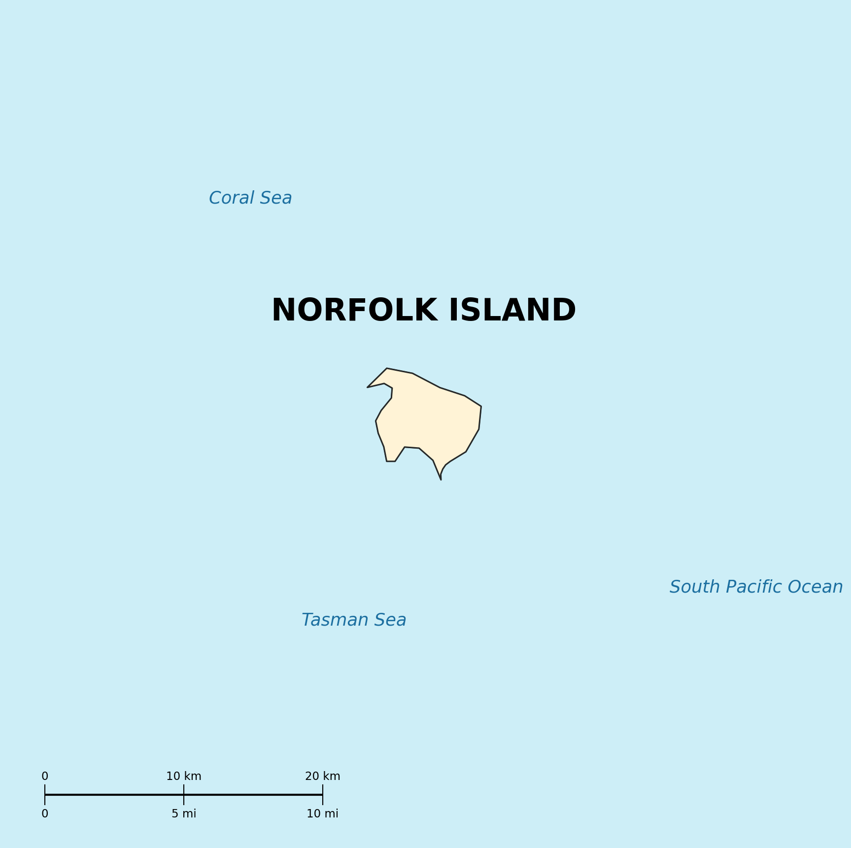 Map of Norfolk Island