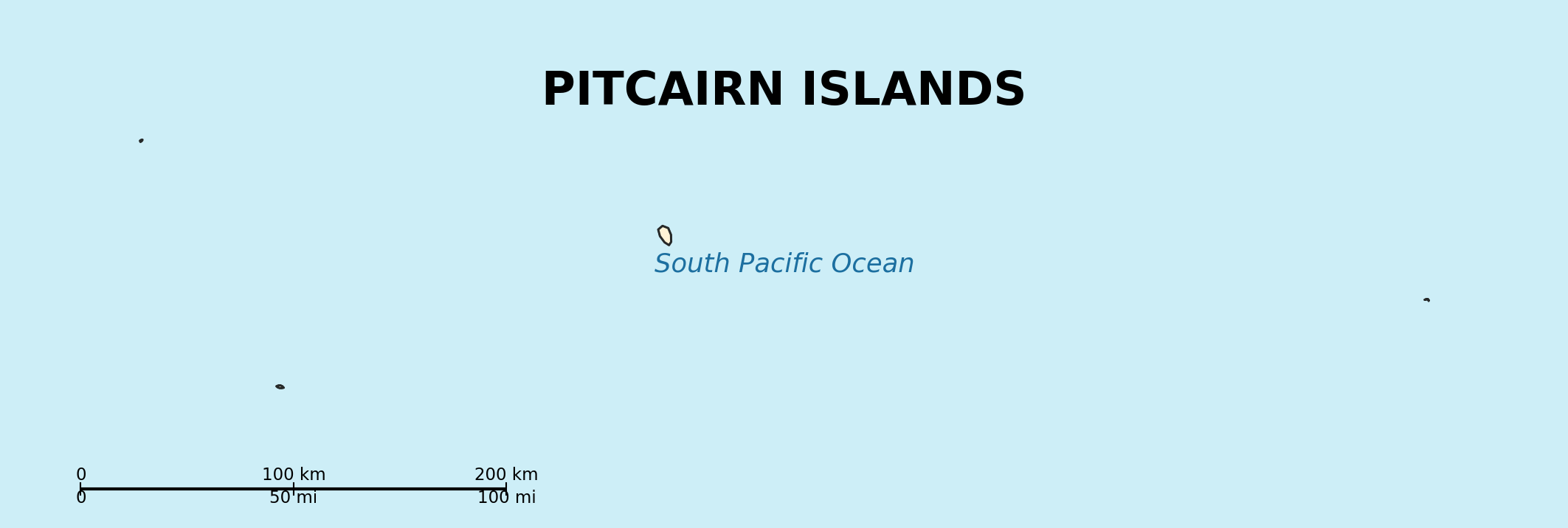 Map of Pitcairn Islands