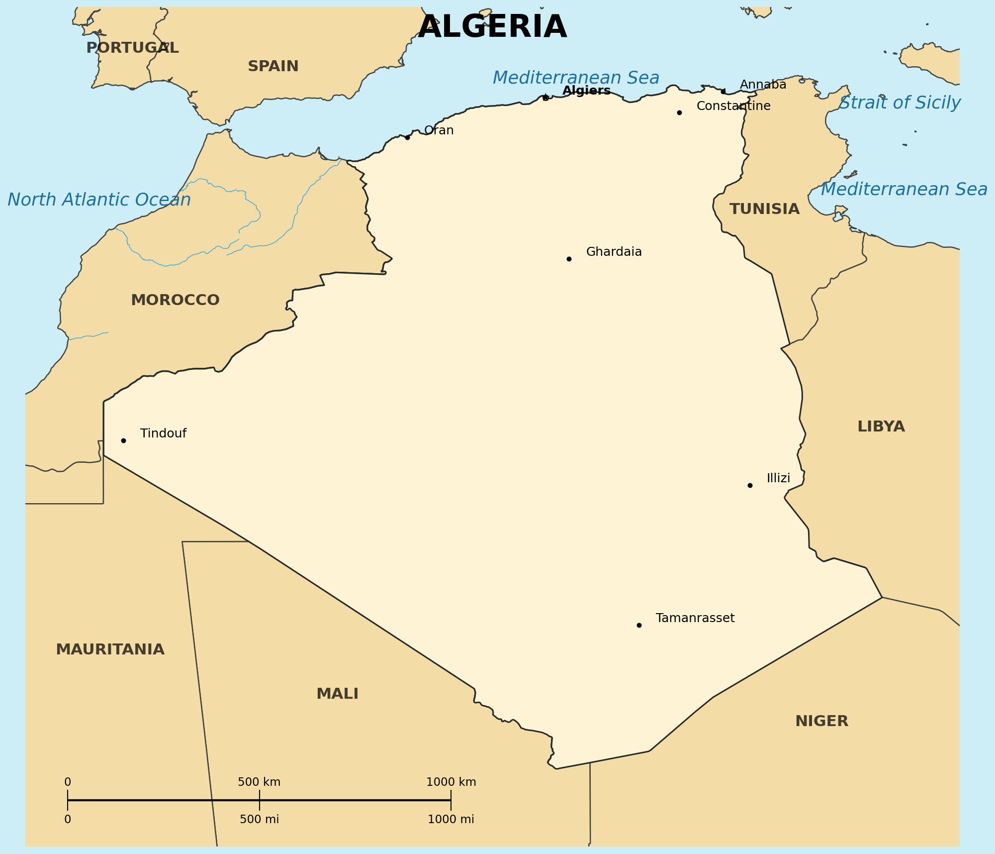 Map of Algeria