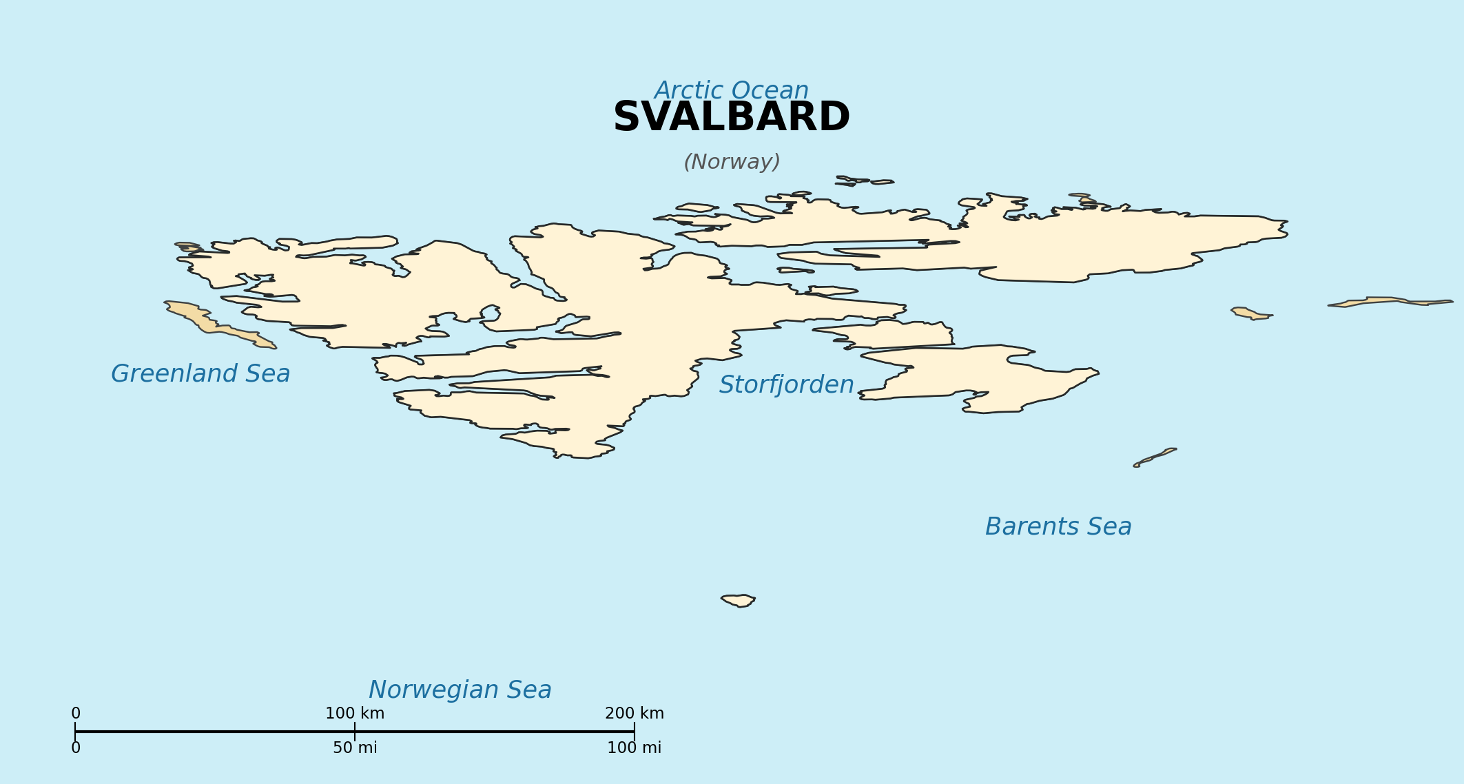 Map of Svalbard