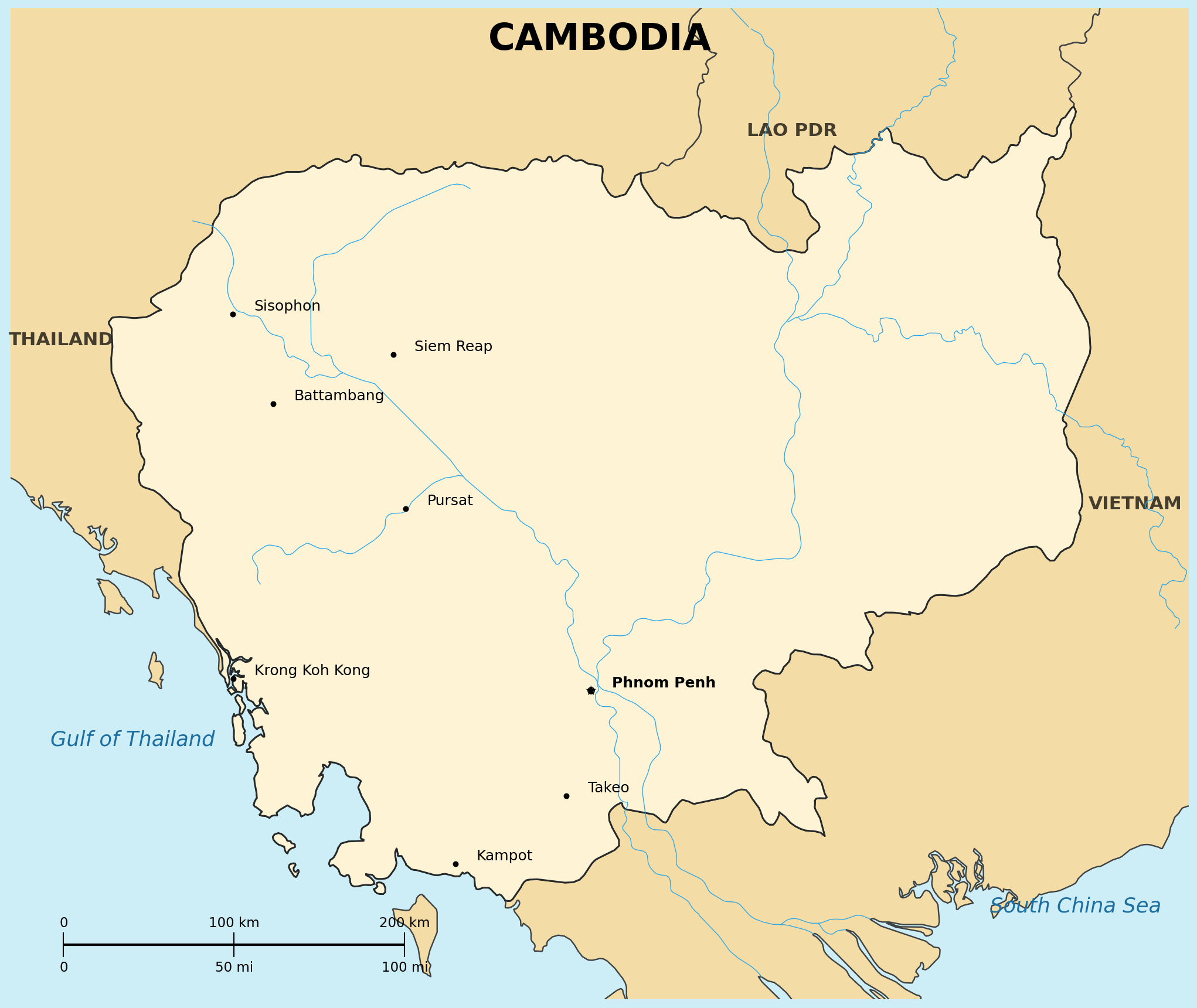 Map of Cambodia