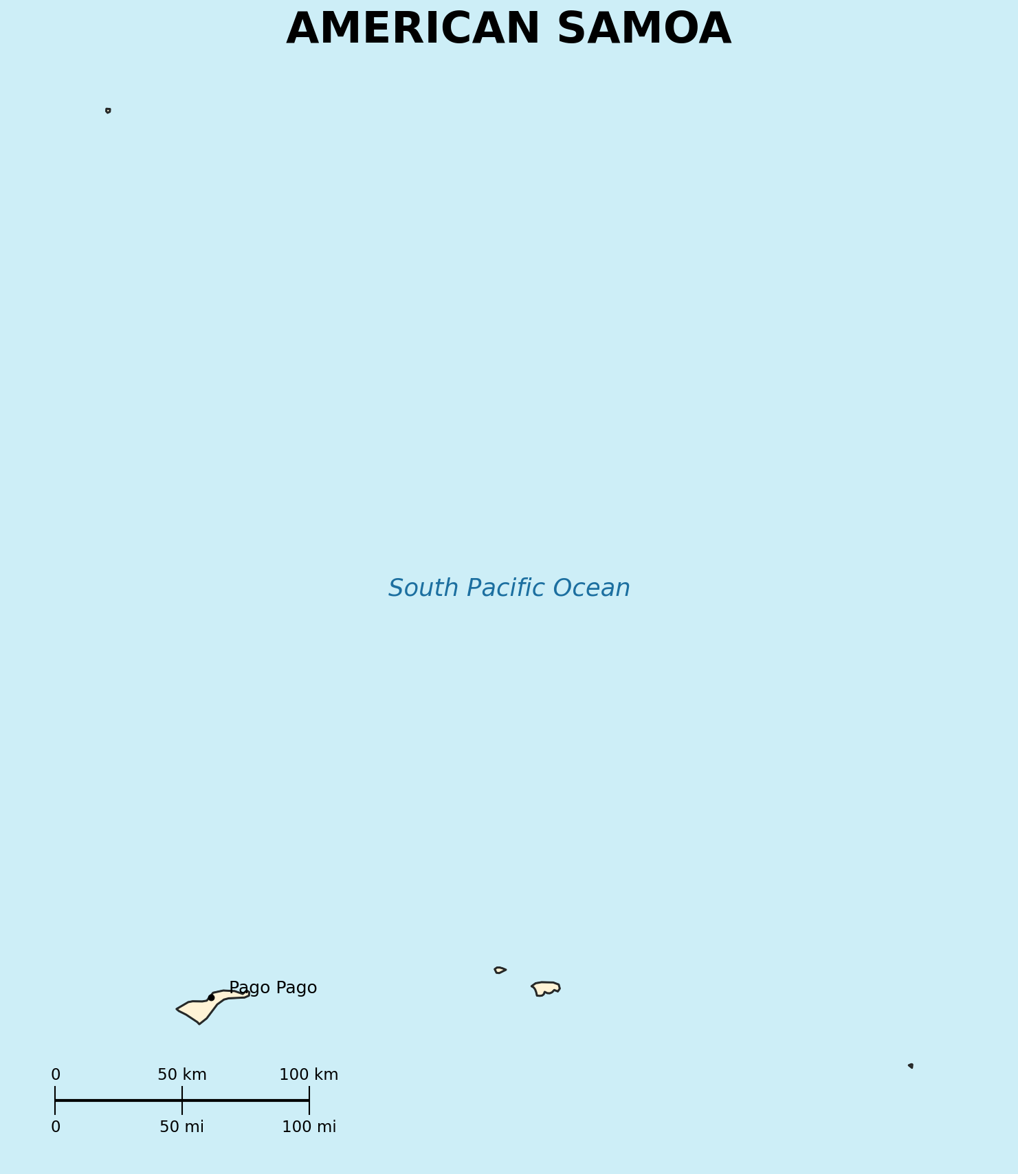 Map of American Samoa (U.S.)