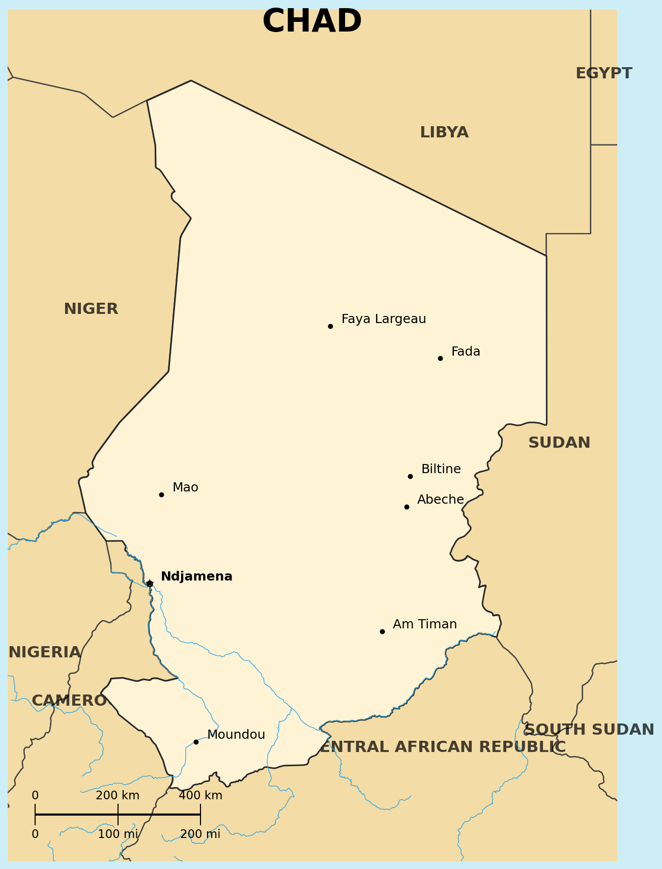 Map of Chad