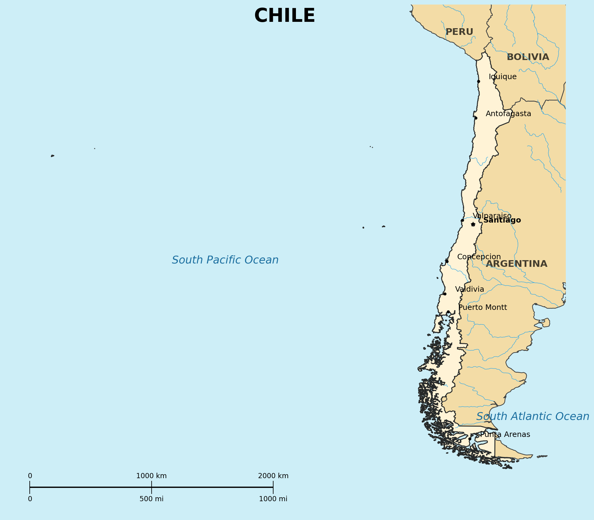 Map of Chile