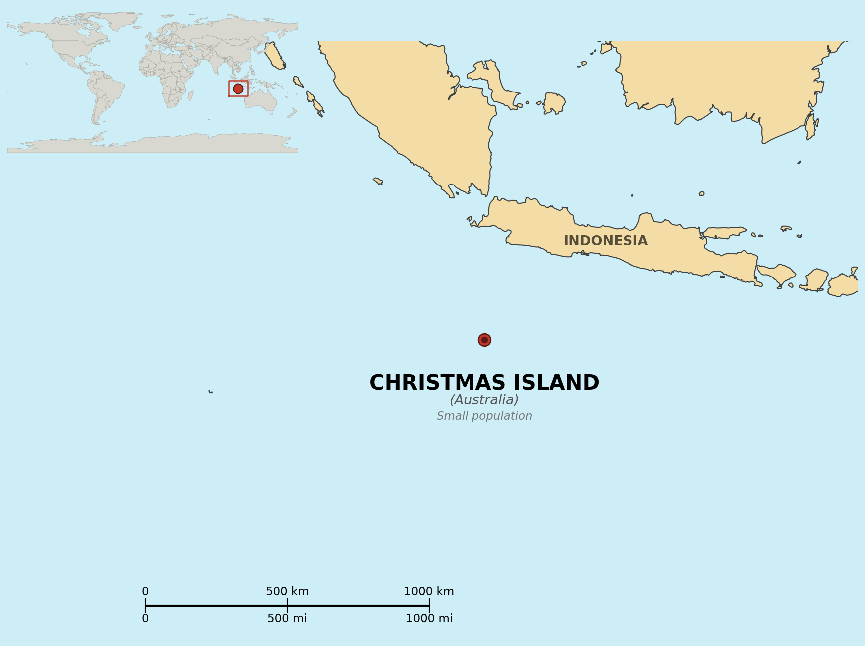 Map of Christmas Island