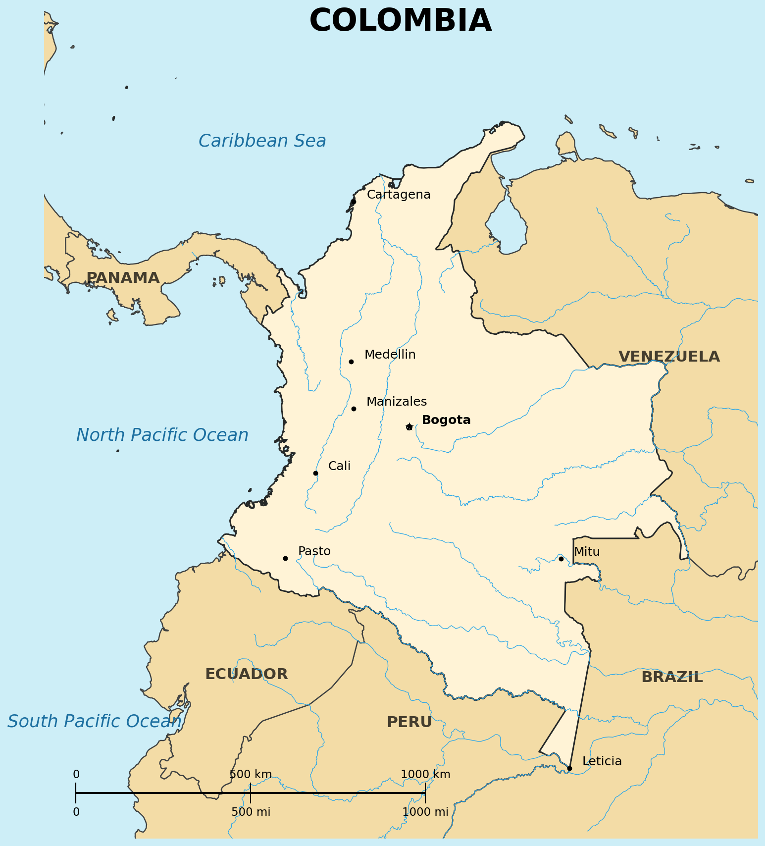 Map of Colombia