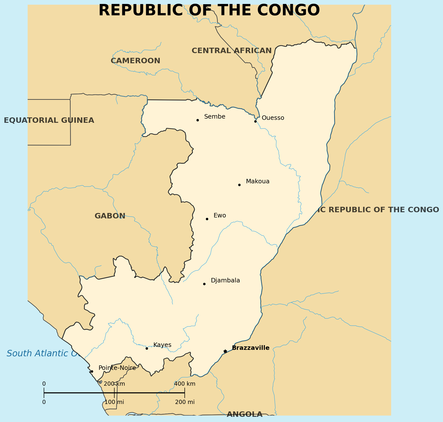 Map of Congo, Republic of the
