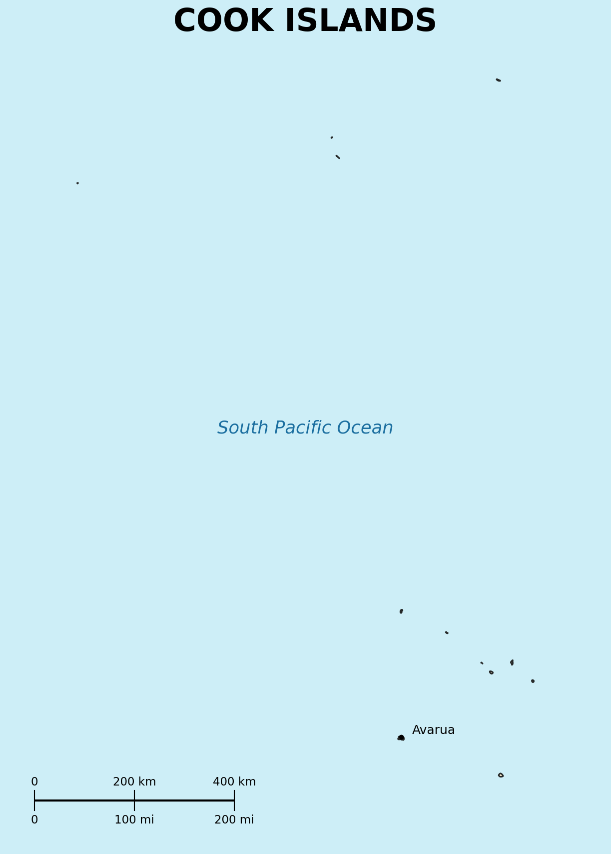 Map of Cook Islands