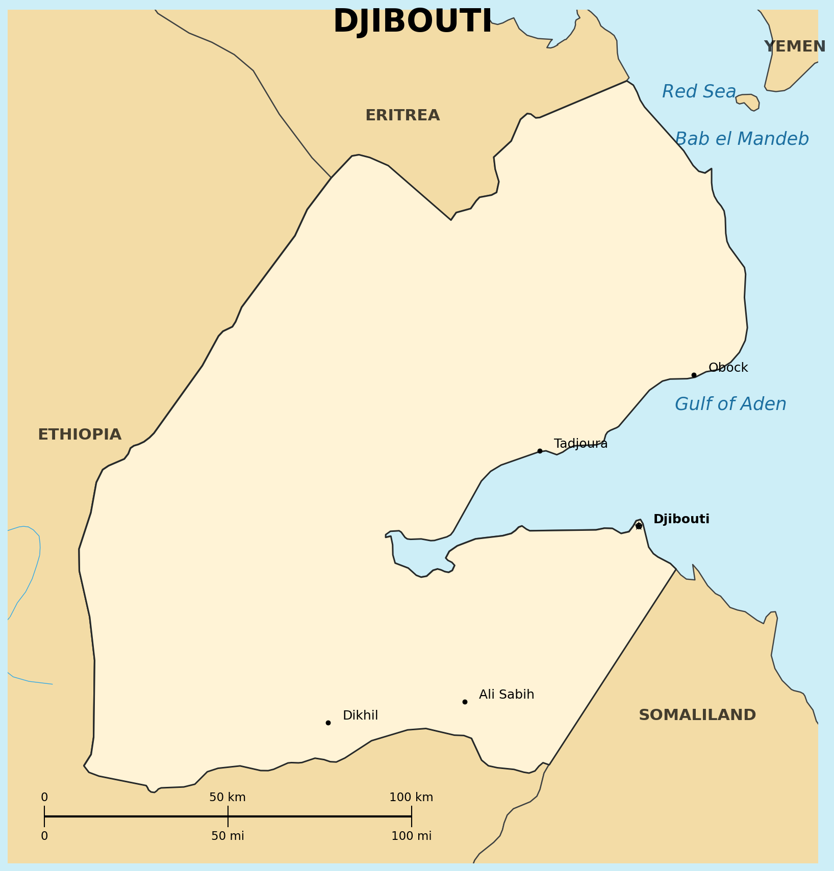 Map of Djibouti