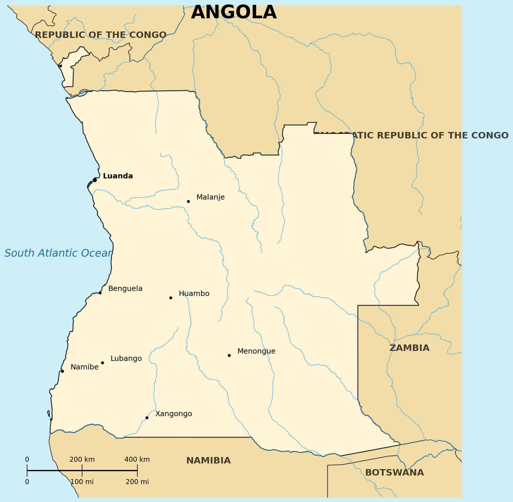 Map of Angola