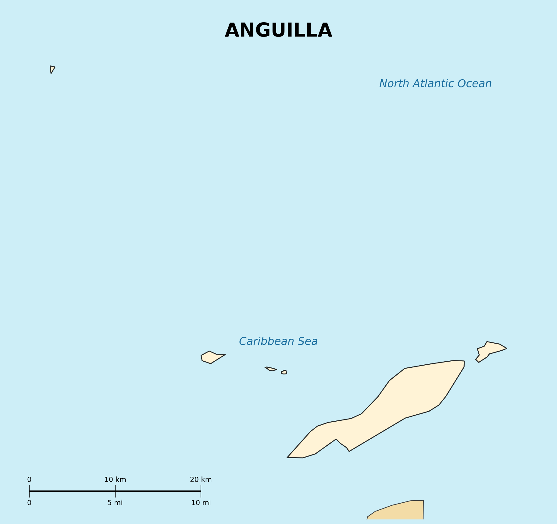 Map of Anguilla (U.K.)