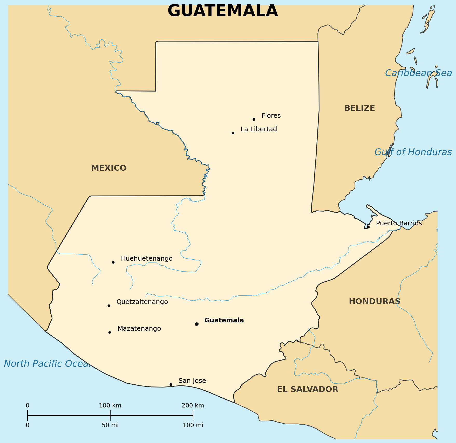 Map of Guatemala