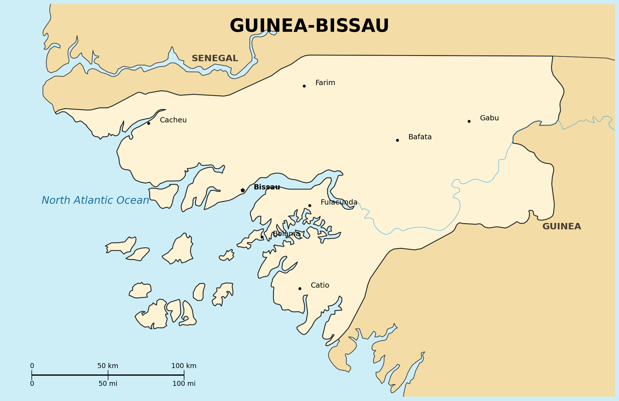 Map of Guinea Bissau